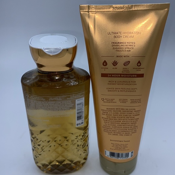 NEW! B&B WORKS Body Wash Ultimate Hydration Body Cream GOLDEN BERRY MISTLETOE - Picture 3 of 10